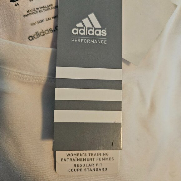 NWT adidas Active Short Sleeve V Neck Womens Training Regular Fit Top Large - Picture 5 of 5